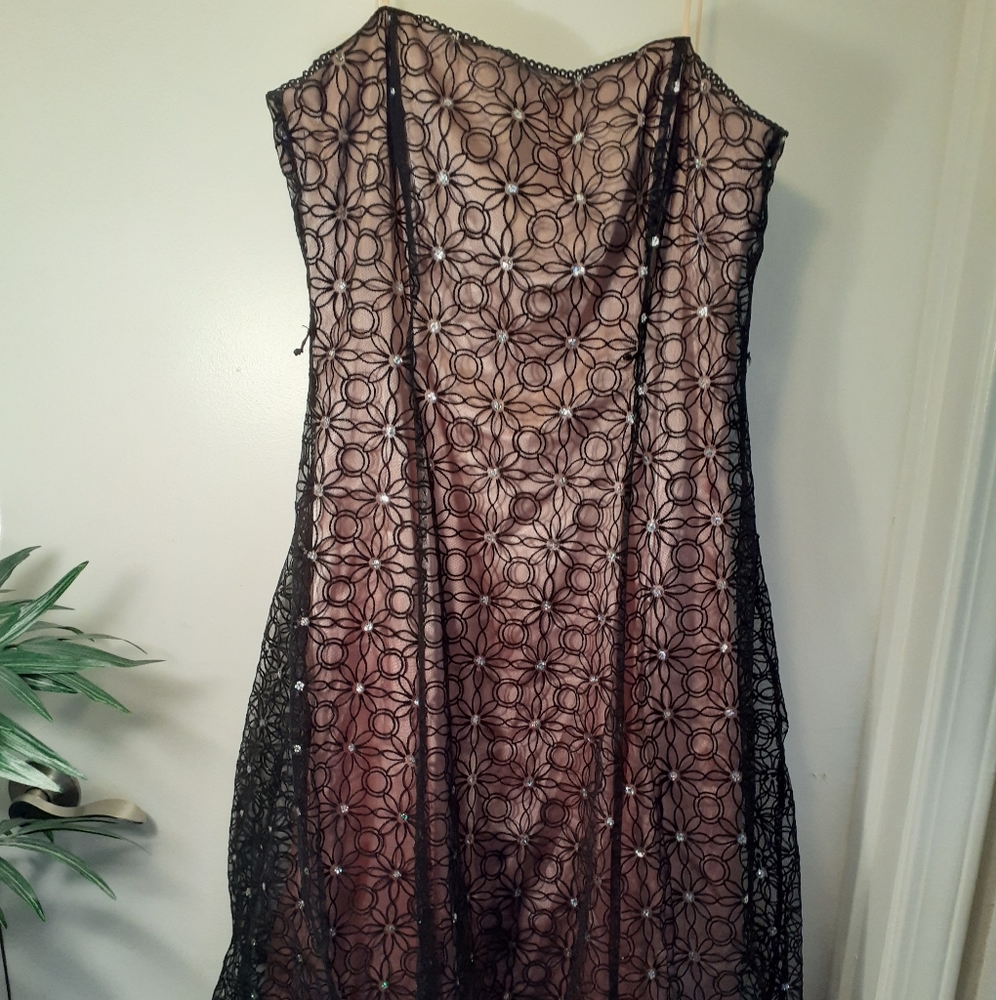 Adrianna Papell Boutique Size 6 Prom Dress Black & Pink